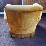 Velvet armchair 1940 vintage