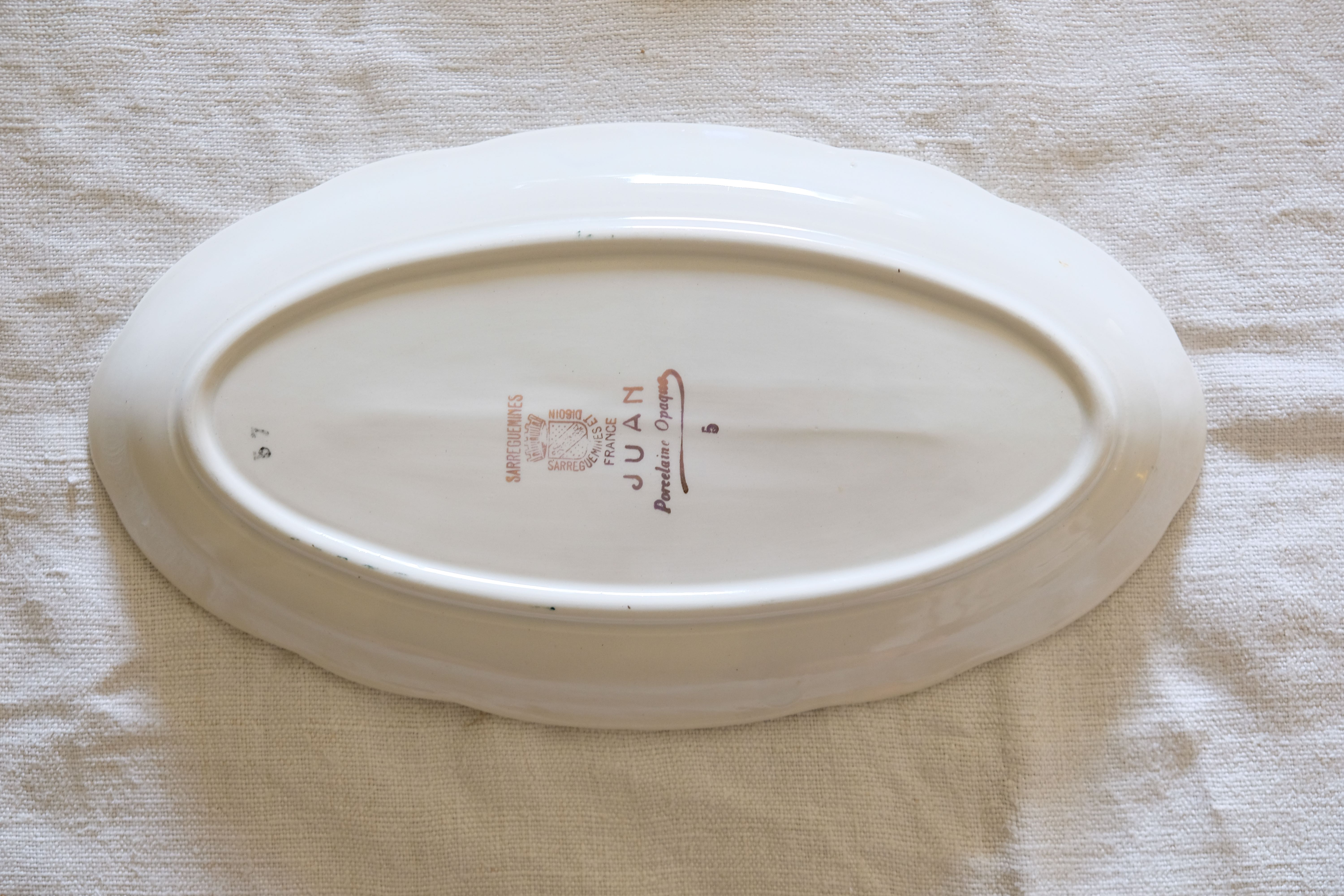 Porcelain ravier collection ''Juan'' Sarreguemine Digoin 1950