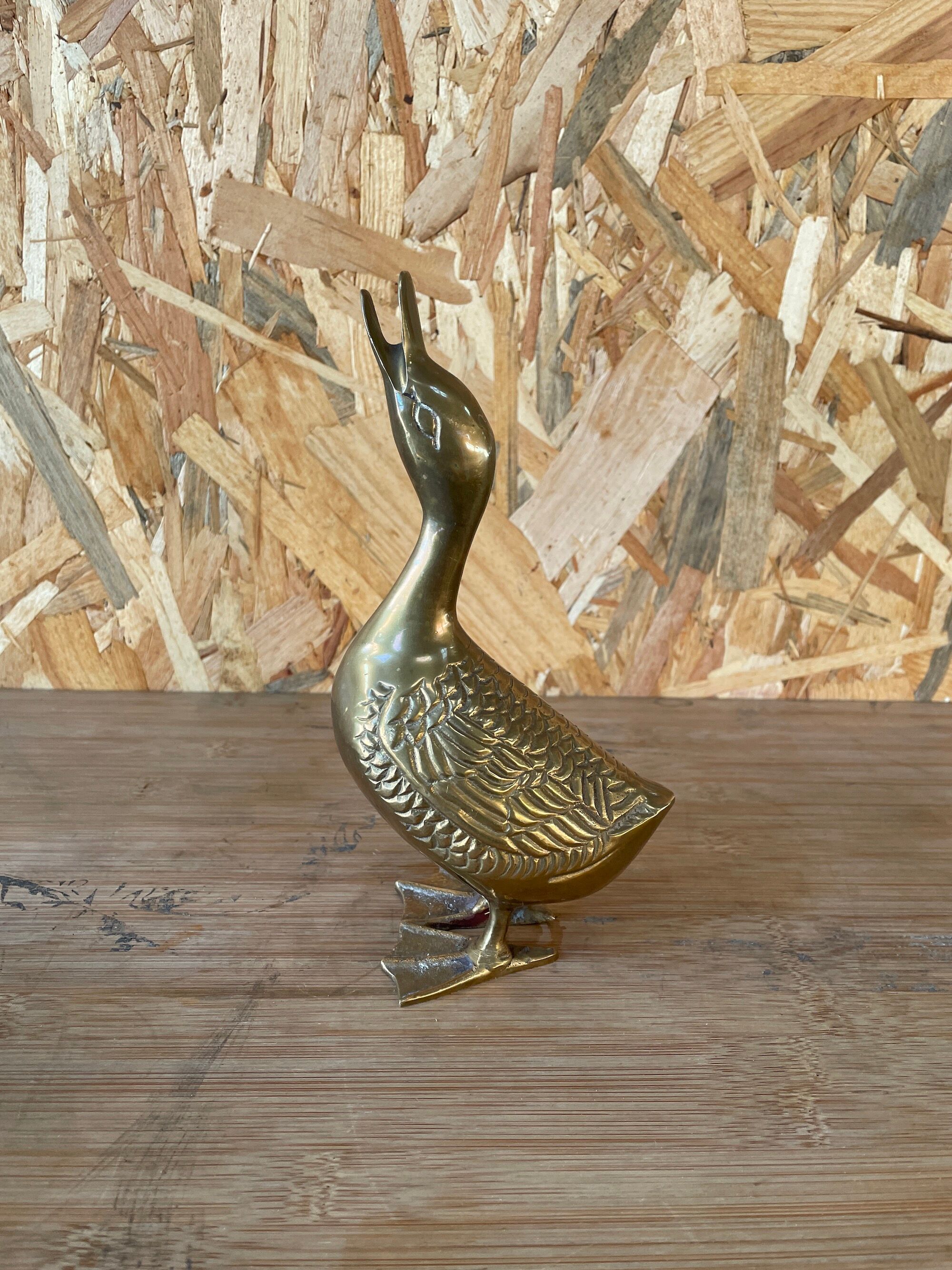 Vintage brass duck