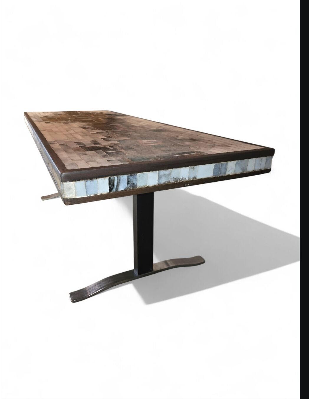 Table basse - Circa 1960 - Mosaïque de marbre et pierres naturelles