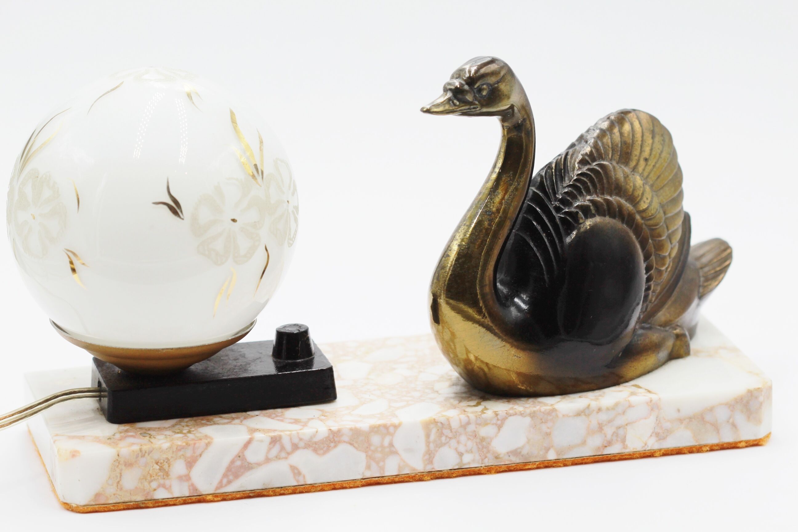 Lampe art deco cygne