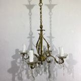 Chandelier With 4 Lights Bronze And Tassels