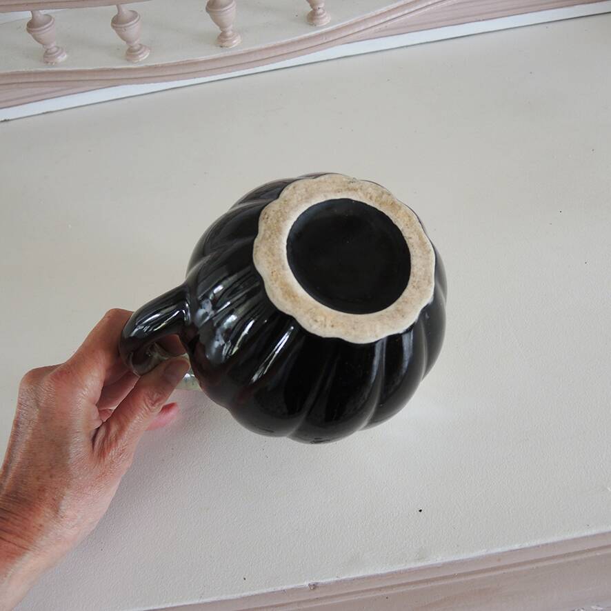 Antique Ceramic Pumpkin Pitcher