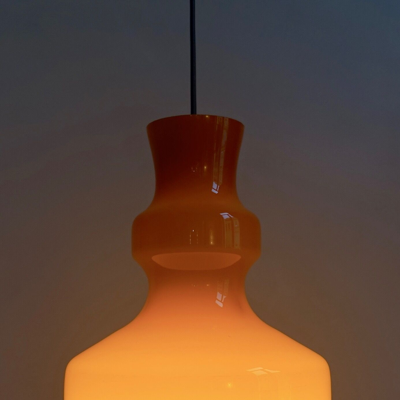 Opalin orange hanging lamp Raak Amsterdam