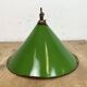 Industrial British Green Enamel Factory Pendant Lamp, 1950s