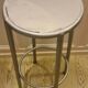 Old industrial iron stool repainted metallic gray in perfect condition