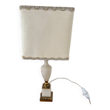 Vintage bedside lamp with marble base and gold metal