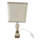 Vintage bedside lamp with marble base and gold metal