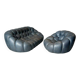 Ensemble Bubble roche bobois en cuir bleu