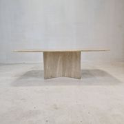 Italian Coffee Table in Travertine, 1980s