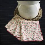 Serviettes de table motifs cerises