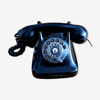Téléphone vintage noir Kristian Kirks Telefonfabrikker 50's