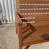 Scandinavian style oak bench in the 60s