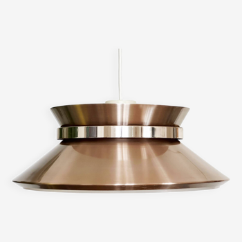 Copper colored aluminium pendant light by Carl Thore for Granhaga Metall. Sweden 1970s