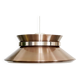Copper colored aluminium pendant light by Carl Thore for Granhaga Metall. Sweden 1970s