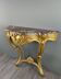Console Murale De Style Louis XV En Bois Doré Et Marbre, XIXe Siècle