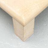 Italian Travertine & Chrome Coffee Table