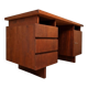 Bureau de centre a caissons, scandinave en teck, vers 1960-1970