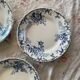 Set of 4 flat ironstone plates by Hippolyte Boulenger