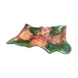 Vintage vallauris style glazed ceramic fruit cup