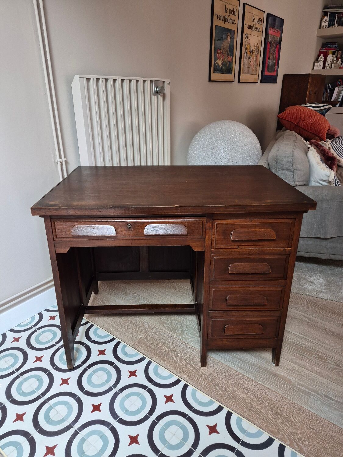Small vintage wooden desk