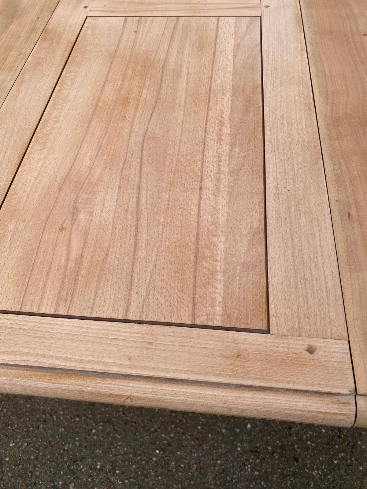 Renovated Louis Philippe extendable round banquet table with leaves, 10 feet.