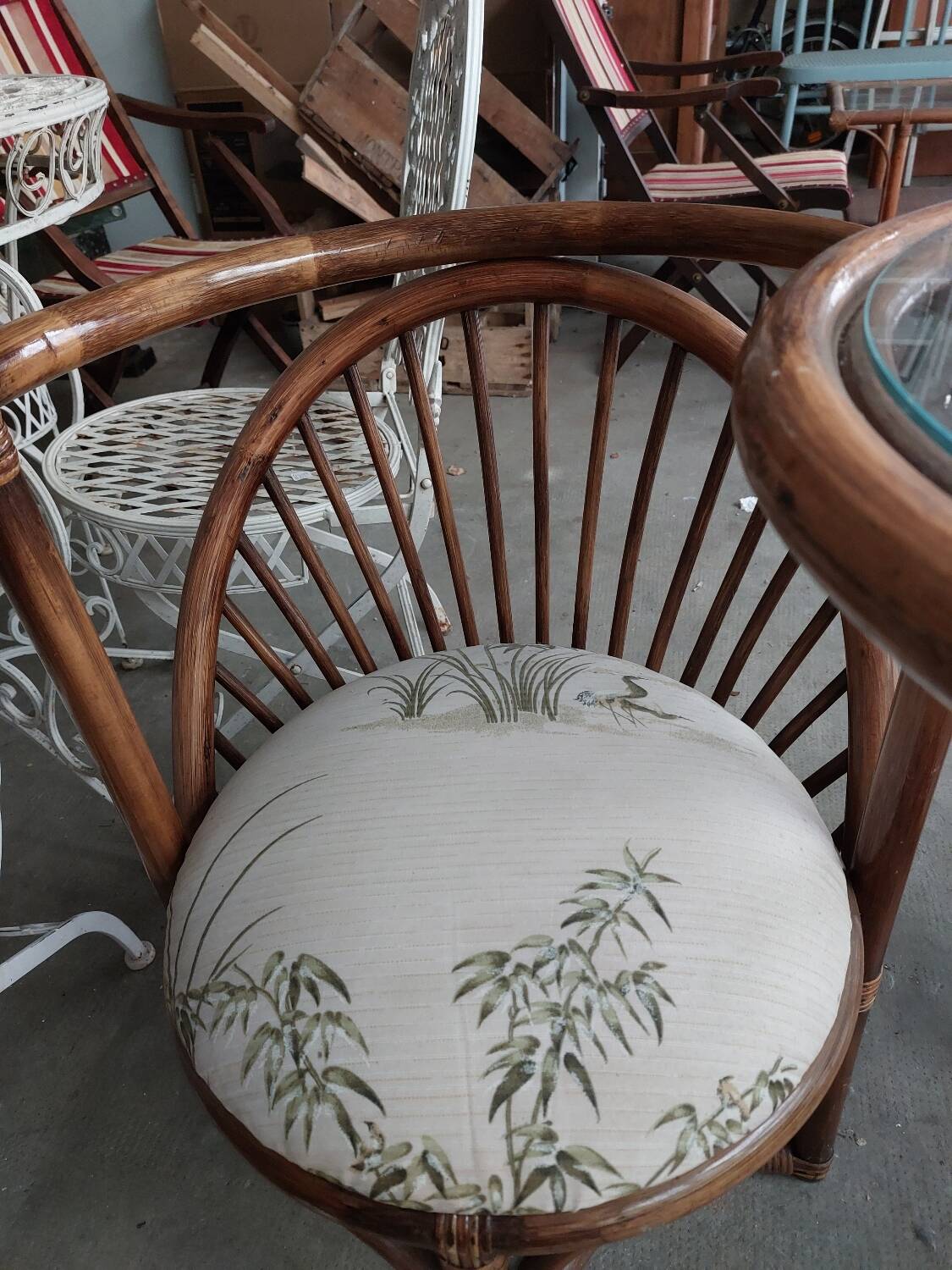 Vintage rattan garden furniture