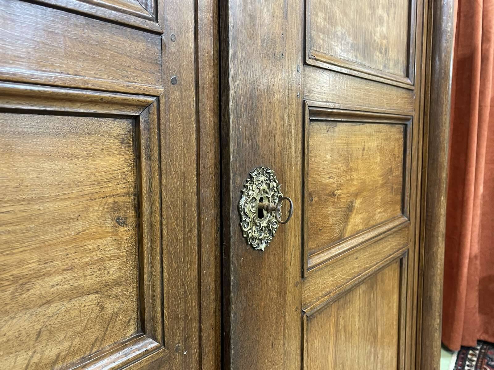 Empire wardrobe from the early 19th century in oak.
