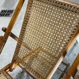 Steamer folding lounge chair with walnut frame 1910