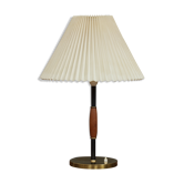 Brass and teak desk lamp