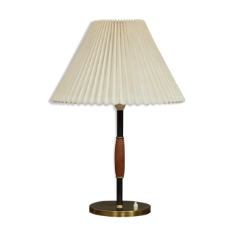 Brass and teak desk lamp