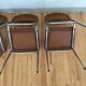 4 chaises skaï camel métal chromé années 70