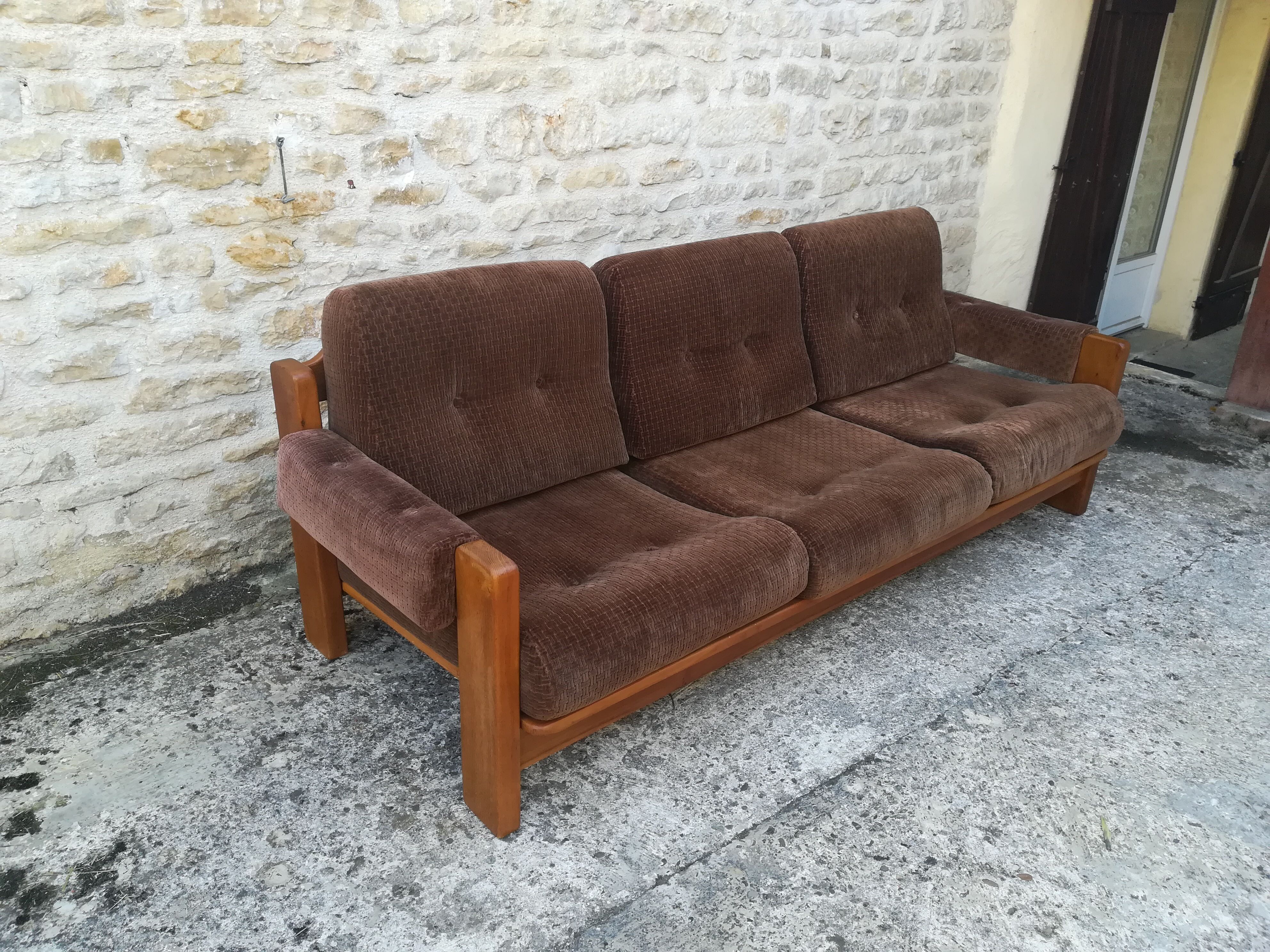 Scandinavian elm sofa