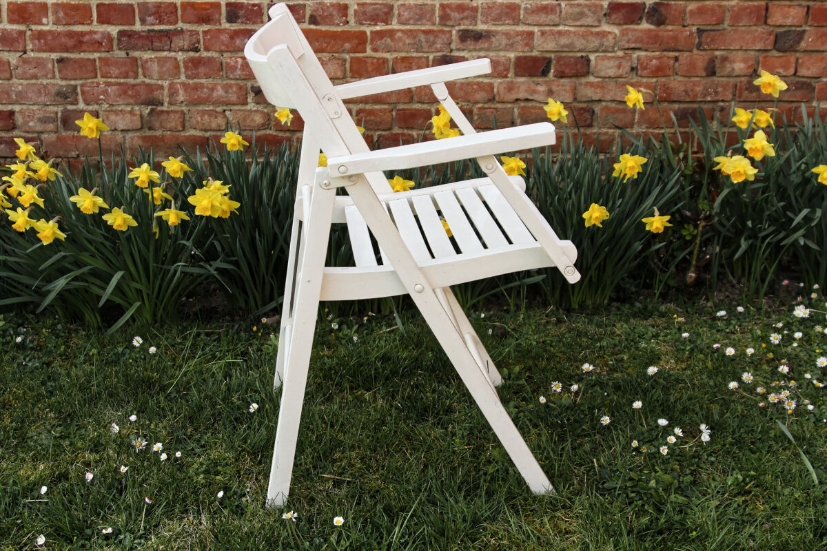 Salon de jardin en bois, 4 fauteuils