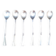 Art Deco 800 Silver Teaspoon Demitasse Marked Set of 6