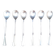 Art Deco 800 Silver Teaspoon Demitasse Marked Set of 6