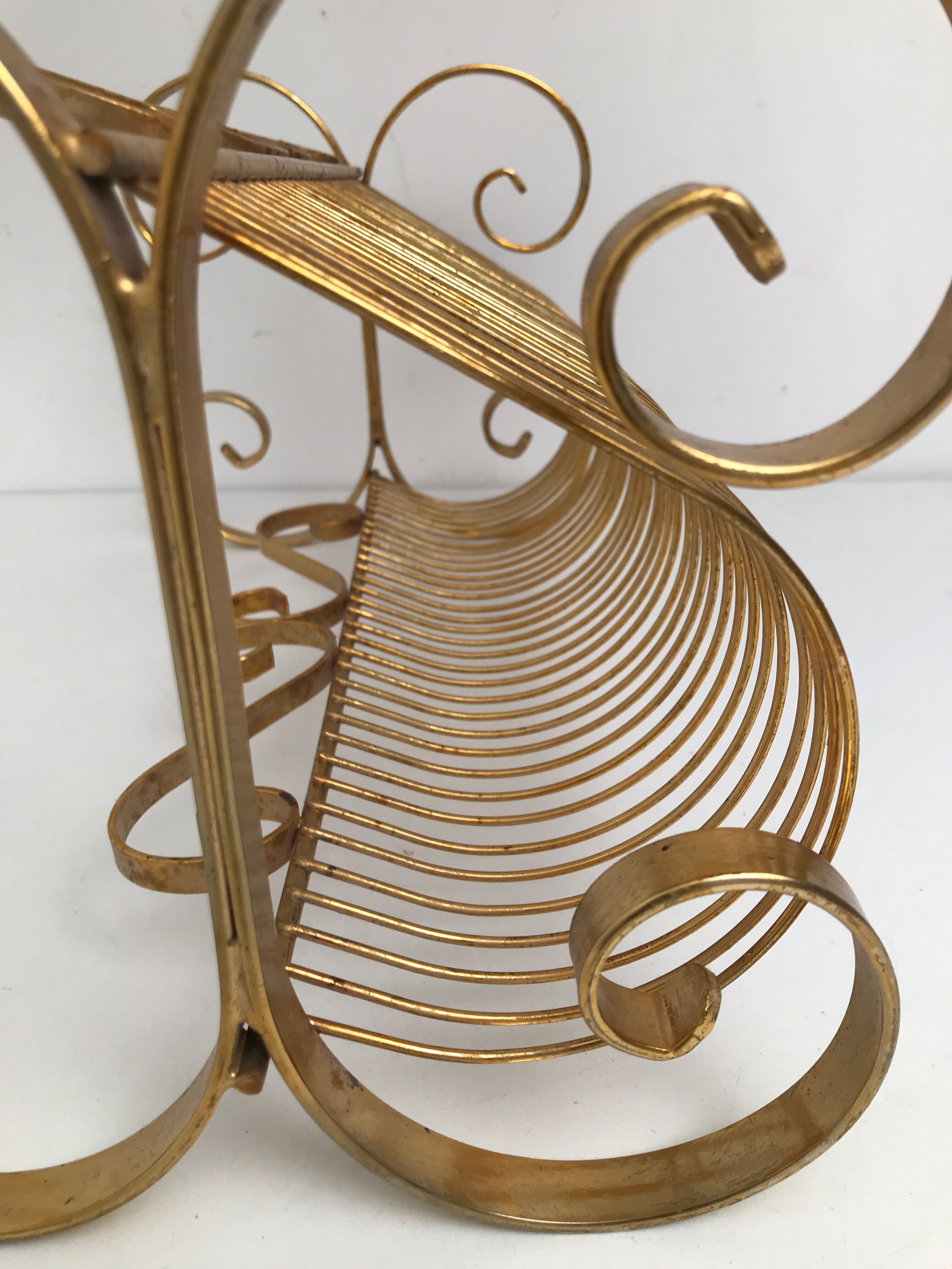 Gold metal magazine holder 50/60s