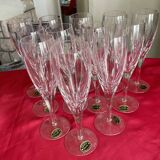 Flutes à champagne cristal taillées main