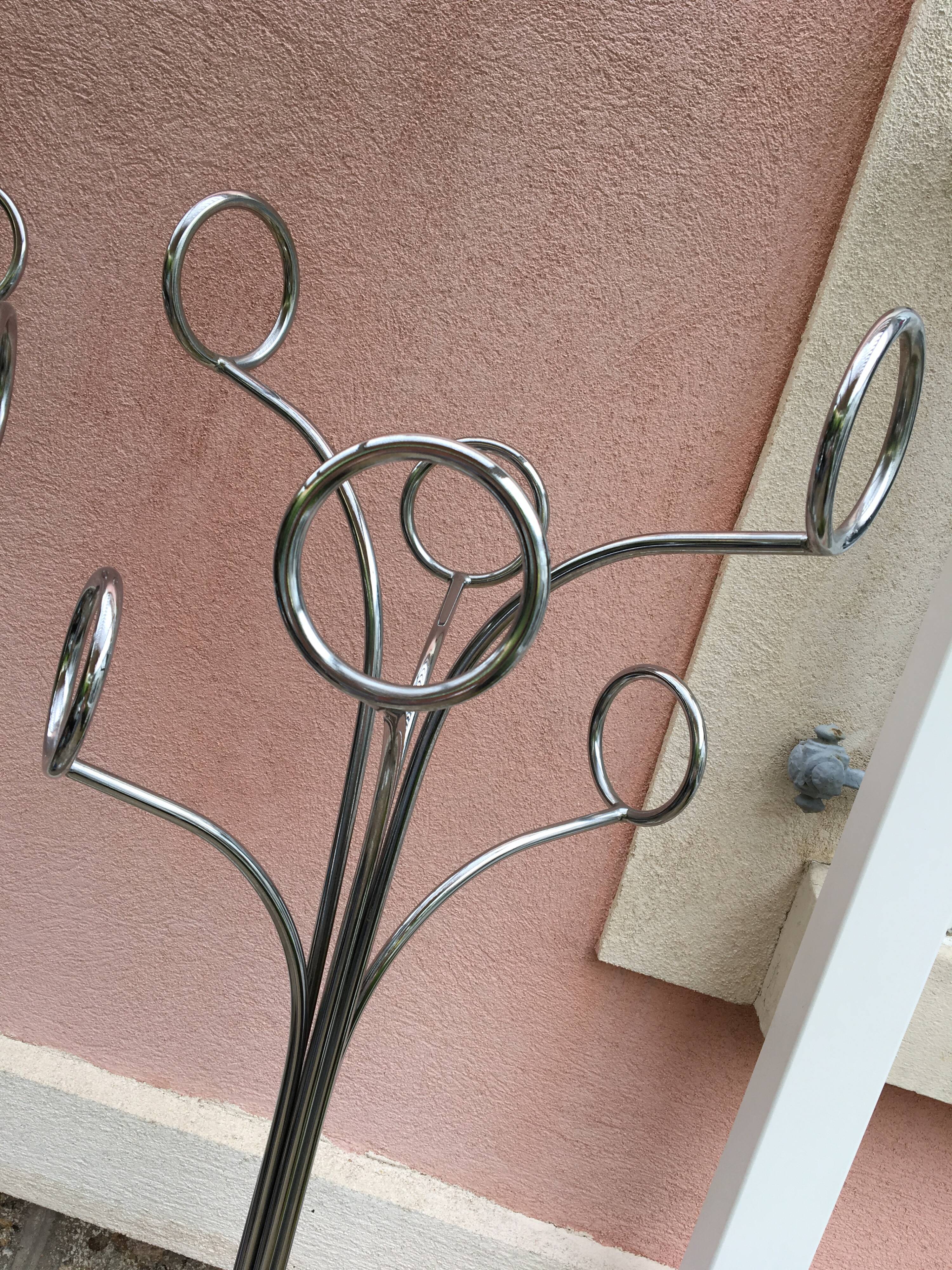 Paire de portemanteaux chrome désigner Fase