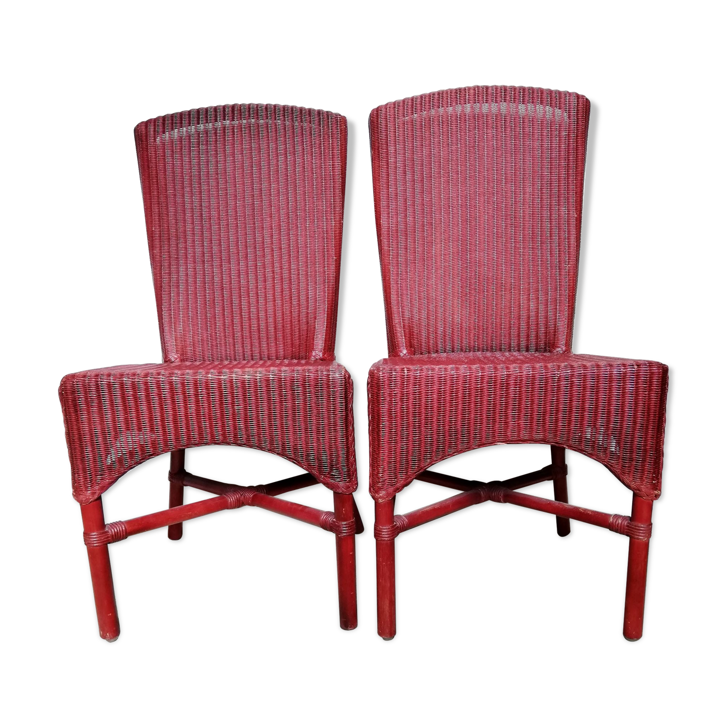 Rattan Lusty Side Chairs by Lloyd Loom for Hamefa, 1980s