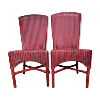 Rattan Lusty Side Chairs by Lloyd Loom for Hamefa, 1980s