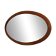 Large Danish Oval 501 Mirror in Teak by Aksel Kjersgaard, 1960s