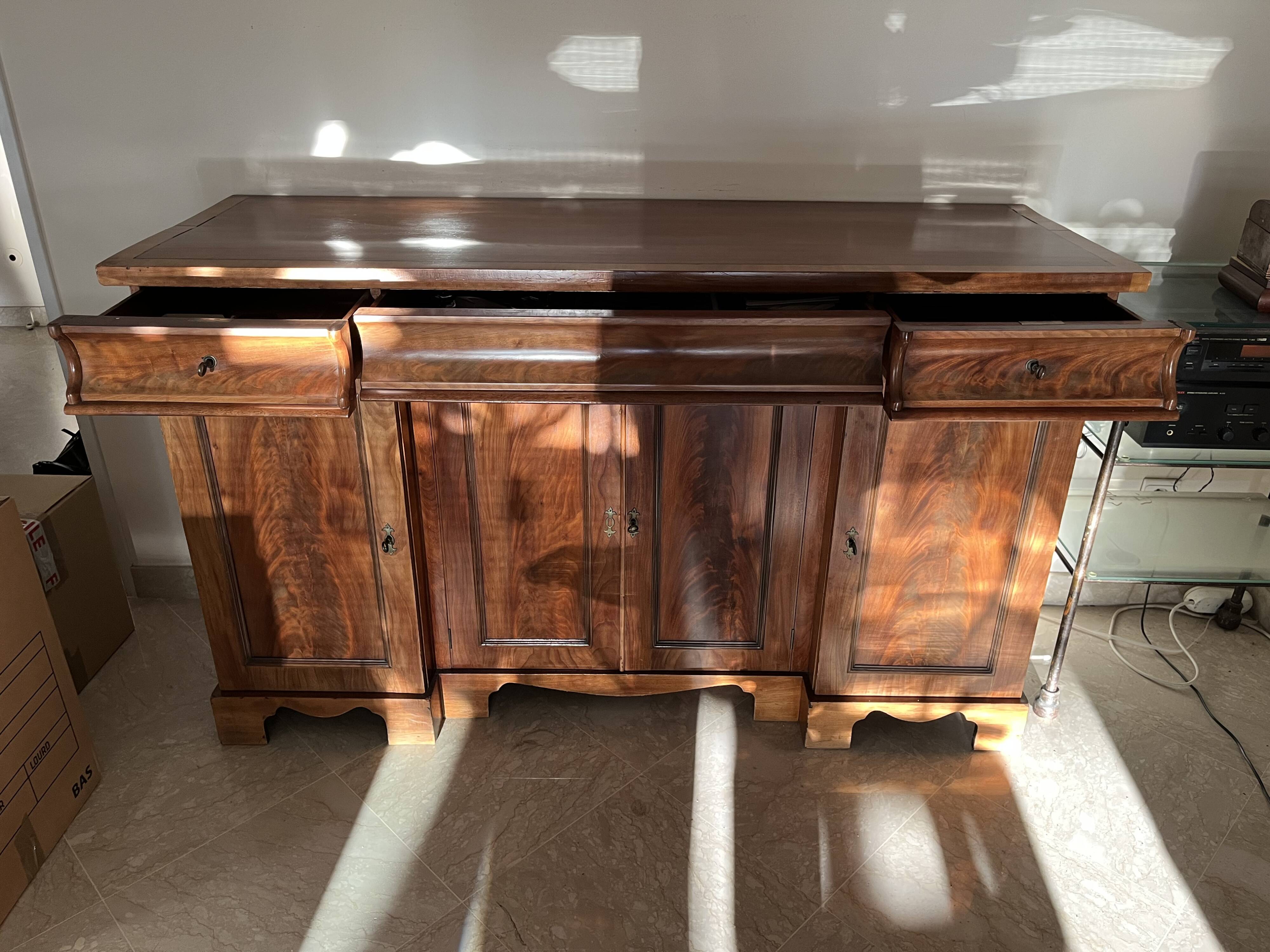 Old solid wood buffet