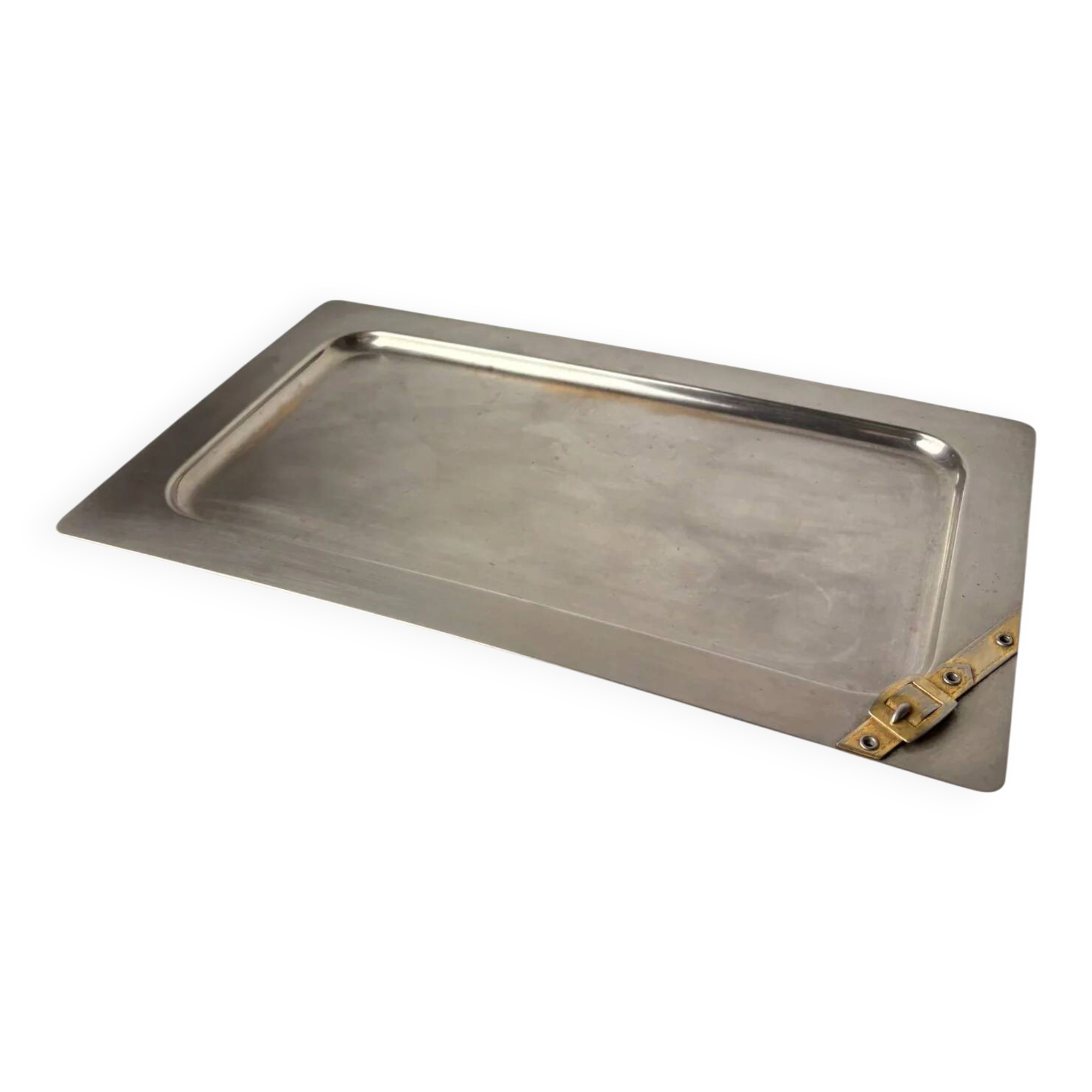 Maria Pergay's style belt buckle tray, France, 1970s