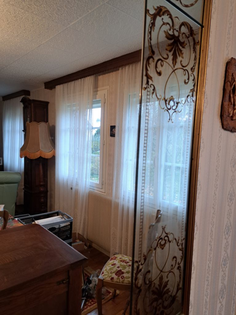Bistro mirror - brasserie glass eglomisé, 202x102 cm