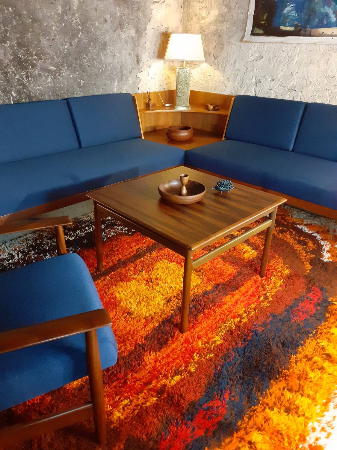 Teak corner table for Norwegian Svane Combina set, 1960s