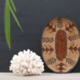 Braided ethnic oval basket