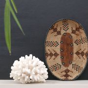 Braided ethnic oval basket