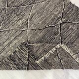 Handmade wool Berber rug 260 X 110 CM