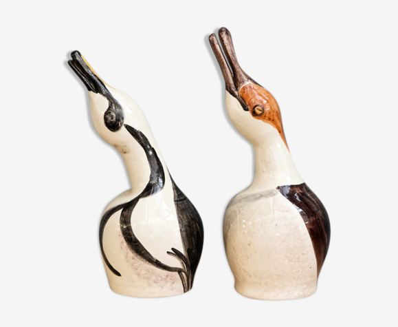Pair of ceramic birds